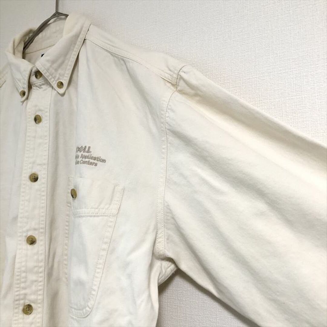 Lee(リー)の90s 古着 リー BDシャツ 白シャツ オーバーサイズ 企業ロゴ L  メンズのトップス(シャツ)の商品写真