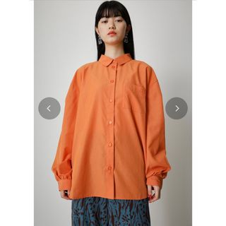 アズールバイマウジー(AZUL by moussy)の【美品】AZUL by moussy  シャツ オレンジ オーバーサイズ(シャツ/ブラウス(長袖/七分))