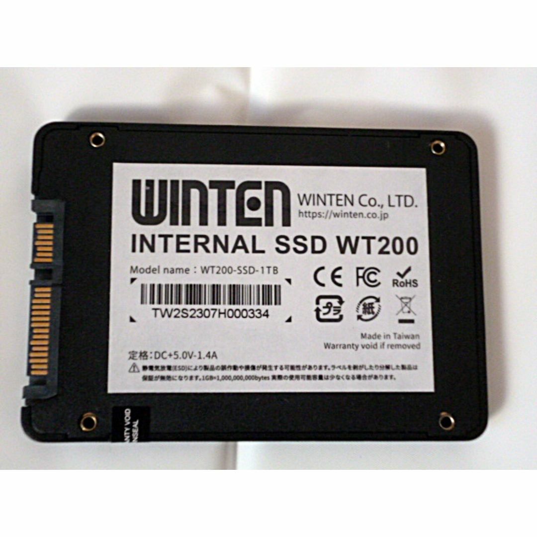 SSD1TB 2.5インチ WINTEN  使用時間407時間 健康状態正常 スマホ/家電/カメラのPC/タブレット(PCパーツ)の商品写真