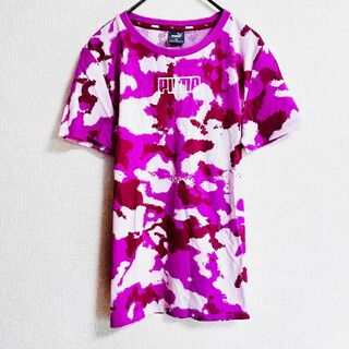 PUMA - プーマ PUMA  半袖 Tシャツ カモフラ 迷彩 ピンク ♩