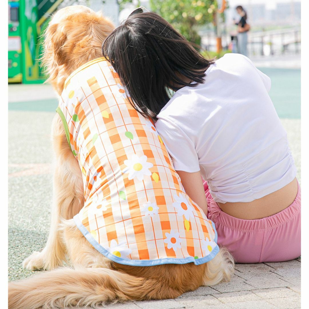 チェック柄二色タンクトップ トップスシャツ 夏犬の服 大型犬ドッグウェア その他のペット用品(犬)の商品写真