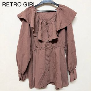 【RETRO GIRL】 フリル襟チュニックブラウス