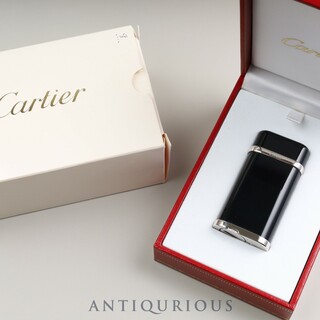 カルティエ(Cartier)のCARTIER カルティエ ライター CA120118 ラッカーブラック×プラチナ仕上げ 箱(タバコグッズ)
