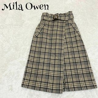 Mila Owen ミラオーウェン ☆ ウールスカート チェック柄スカート