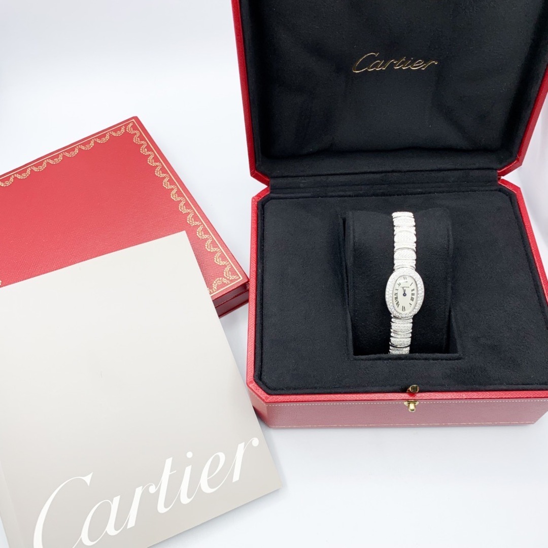 Cartier(カルティエ)の【保証書付】カルティエ ミニベニュワール K18 WG ベゼル&ブレスフルダイヤ K18WG レディース 腕時計 CARTIER 時計 レディースのファッション小物(腕時計)の商品写真