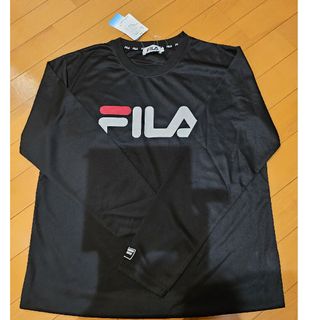 フィラ(FILA)の新品フィラ　メンズ　長袖シャツ　スポーツウェア　速乾　ブラック　Mサイズ(ウェア)