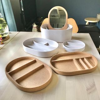 イケア(IKEA)のイケア　サクスボルガ　収納ボックス　ドレッサー　アクセサリー　メイク　小物入れ(小物入れ)