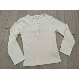 ザラキッズ(ZARA KIDS)のZARA スナップボタン　リブTシャツ(Tシャツ/カットソー)