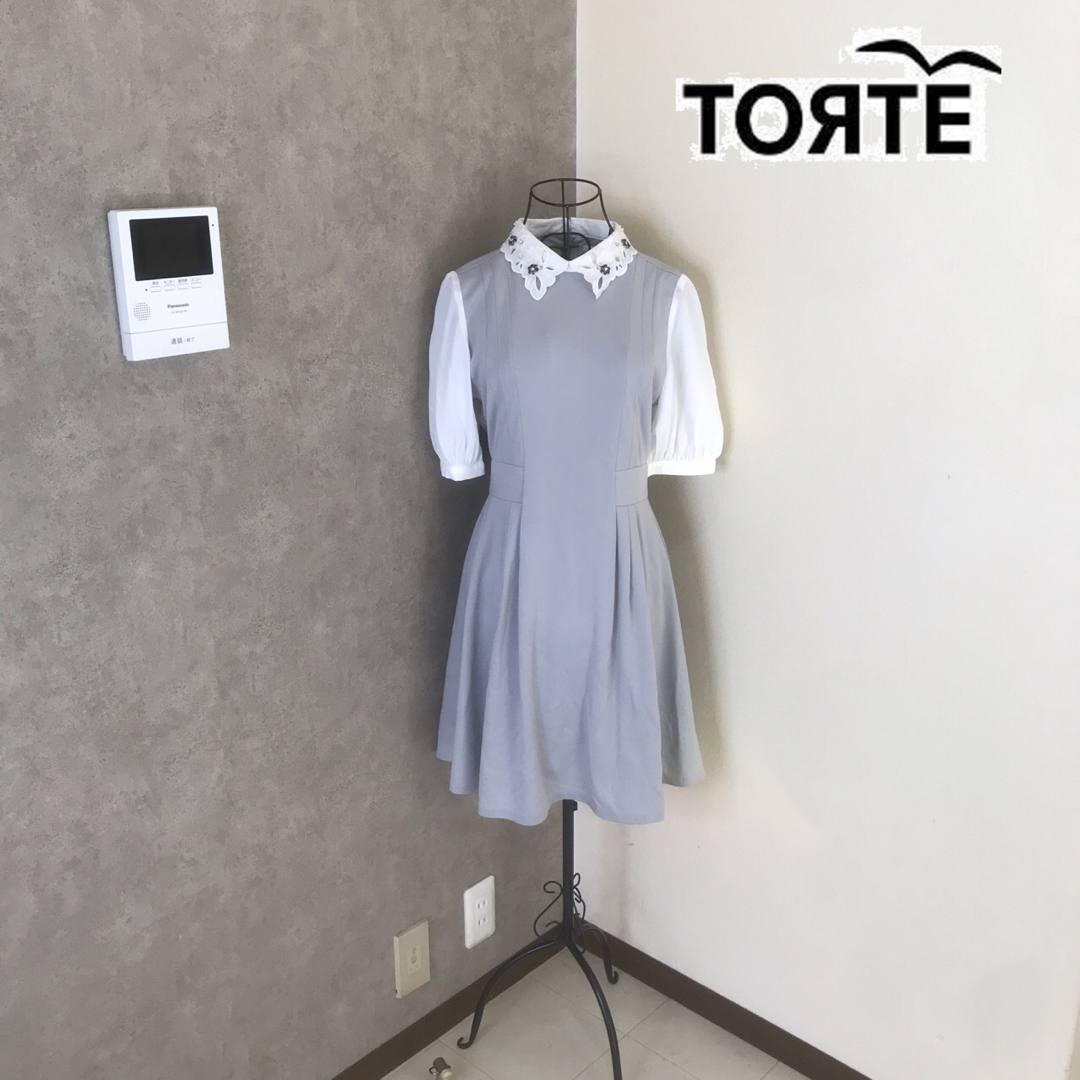 TORTE(トルテ)のトルテ♡1度着用　ワンピース  襟ビジュー レディースのワンピース(ひざ丈ワンピース)の商品写真