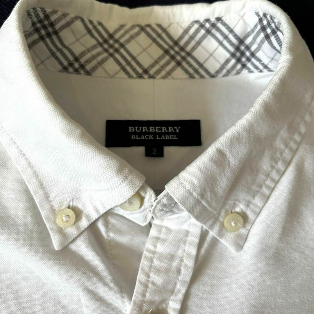 BURBERRY BLACK LABEL(バーバリーブラックレーベル)のBURBERRY バーバリー 白 長袖シャツ ブラウス ホース刺繍 ノバチェック レディースのトップス(シャツ/ブラウス(長袖/七分))の商品写真