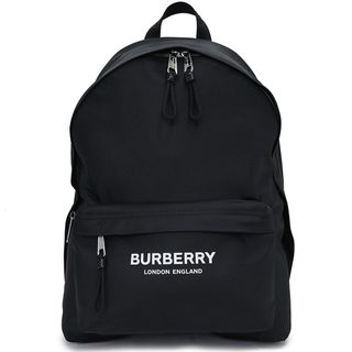 BURBERRY - バーバリー バーバリー BURBERRY リュック デイパック バックパック ナイロン カーフスキン レザー BLACK ブラック 黒 シルバー金具 8021084 BURBERRY（新品・未使用品）