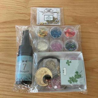 新品未使用　ハンドメイド　レジン　素材セット①(各種パーツ)