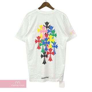 クロムハーツ(Chrome Hearts)のCHROME HEARTS 2021SS MLTCOL CEM CRS Tee クロムハーツ マルチカラーセメタリークロスTシャツ 半袖カットソー ポケT バックロゴ ホワイト サイズL【240412】【中古-A】【me04】(Tシャツ/カットソー(半袖/袖なし))