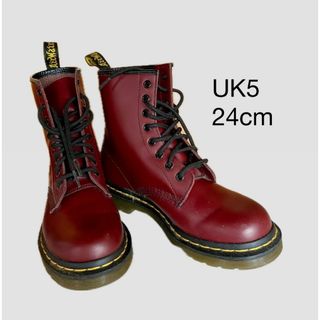 ドクターマーチン(Dr.Martens)の【美品】ドクターマーチン チェリーレッド 1460 8ホール ブーツ レディース(ブーツ)