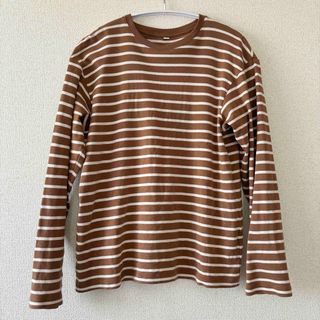 ユニクロ(UNIQLO)のソフトタッチボーダークルーネックTシャツ(長袖)(Tシャツ/カットソー)