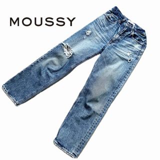 マウジー(moussy)のmoussy GBL MV JW TAPERED　テーパードジーンズ　ダメージ(デニム/ジーンズ)