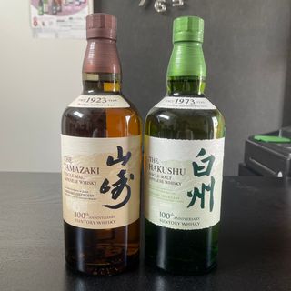 サントリー - サントリー山崎、白州ノンエイジ100周年記念ラベル700ml 2本セット