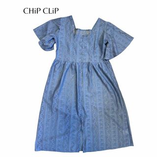 アベイル(Avail)の美品　CHiP CLiP　チップクリップ　レースワンピース　ブルー(ひざ丈ワンピース)