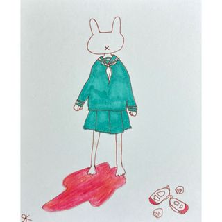 【74】【女の子の絵】手描きイラスト原画(アート/写真)