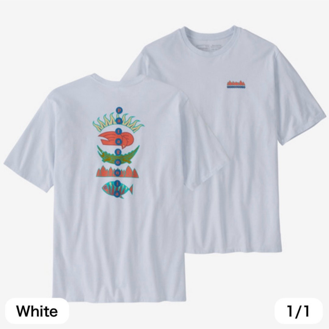 patagonia(パタゴニア)の【新品】patagonia パタゴニア　50周年限定tシャツ　XL 白【送料込】 メンズのトップス(Tシャツ/カットソー(半袖/袖なし))の商品写真