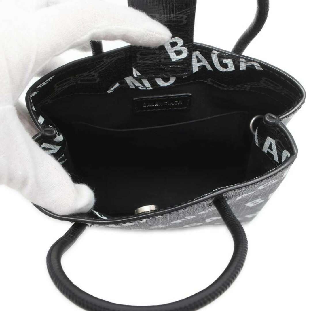 Balenciaga(バレンシアガ)のバレンシアガ ハンドバッグ ラージショッピング バッグ PVC 693805 BALENCIAGA 2wayショルダーバッグ 黒 レディースのバッグ(ハンドバッグ)の商品写真
