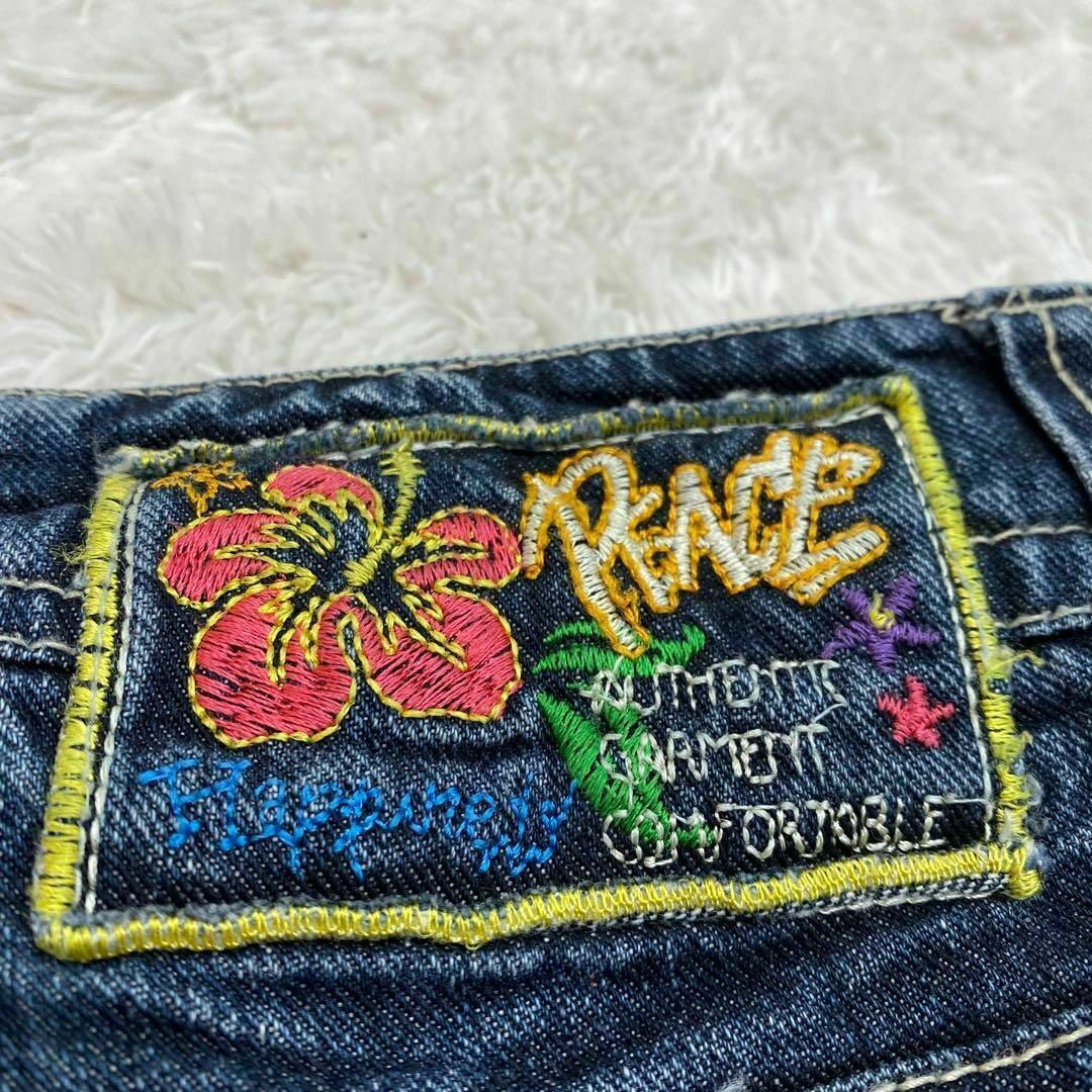 Happiness☆デニムパンツ 刺繍 花柄 ジーンズ ジーパン ダメージパンツ メンズのパンツ(デニム/ジーンズ)の商品写真