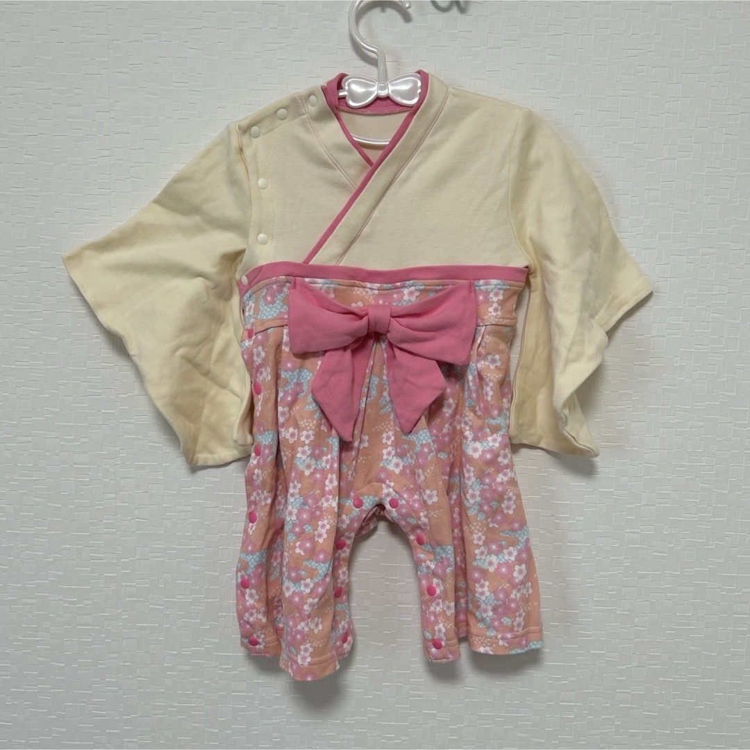ベビー袴 ロンパース 60cm キッズ/ベビー/マタニティのベビー服(~85cm)(和服/着物)の商品写真