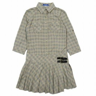 バーバリーブルーレーベル(BURBERRY BLUE LABEL)のバーバリーブルーレーベル  ノバチェック柄 シャツ ワンピース 7分袖 ミニ丈(ミニワンピース)