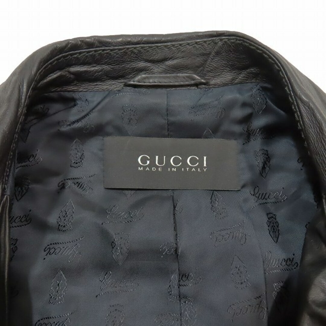 Gucci(グッチ)のグッチ フリーダジャンニーニ期 カーフレザー モーターサイクルジャケット  メンズのジャケット/アウター(ブルゾン)の商品写真