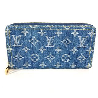 ルイヴィトン(LOUIS VUITTON)のルイヴィトン LOUIS VUITTON ジッピー・ウォレット M82958 LV リミックス デニム モノグラム ロングウォレット ラウンドファスナー 長財布 モノグラムデニム ブルー 新品同様(財布)