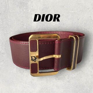 Christian Dior - 【良品】ディオール　ベルト　ボルドー　レディース　65
