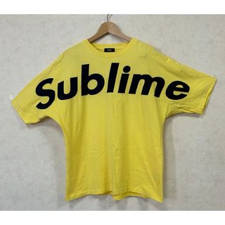 SPINNS SUBLIMEカレッジロゴ オーバーサイズTシャツ イエロー M(Tシャツ(半袖/袖なし))