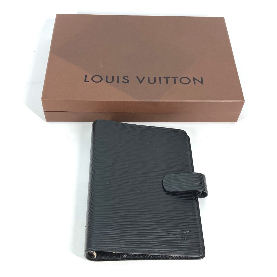 LOUIS VUITTON(ルイヴィトン)のルイヴィトン LOUIS VUITTON アジェンダMM R20042 エピ システム手帳 ステーショナリー 手帳カバー エピレザー ノワール ブラック 美品 メンズのファッション小物(手帳)の商品写真