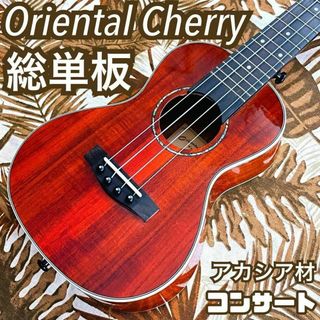 【oriental Cherry】アカシア単板のコンサートウクレレ【UK専門店】(コンサートウクレレ)