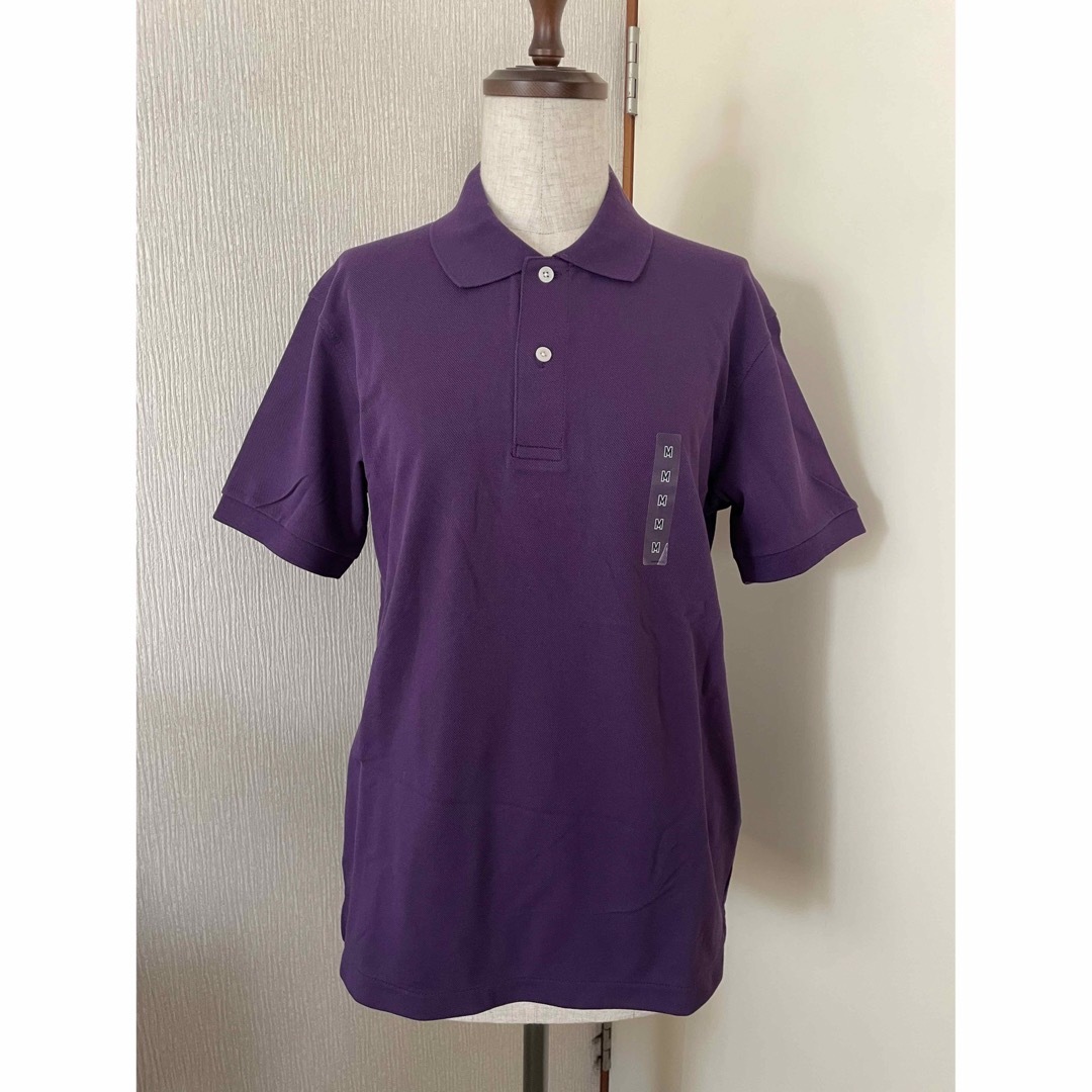 UNIQLO(ユニクロ)のUNIQLO ポロシャツ 半袖 紫色 パープル 無地 トップス ドライカノコ レディースのトップス(ポロシャツ)の商品写真