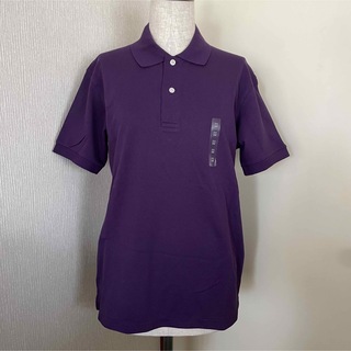 ユニクロ(UNIQLO)のUNIQLO ポロシャツ 半袖 紫色 パープル 無地 トップス ドライカノコ(ポロシャツ)