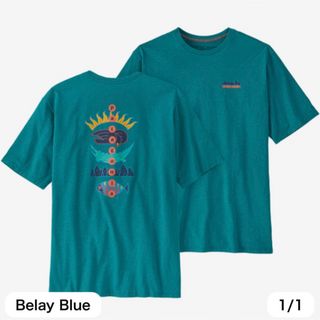 パタゴニア(patagonia)の【新品】patagonia　50周年限定tシャツ　ブルー　XL 【送料込】(Tシャツ/カットソー(半袖/袖なし))