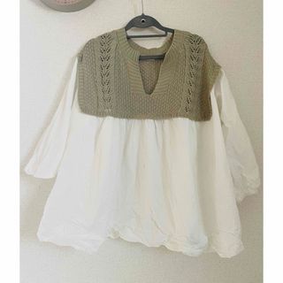 SM2 - sm2 サマンサモスモス 立川限定 ベスト付ブラウス ブラックの SM2 - sm2 サマンサモスモス 立川限定 ベスト付ブラウス ブラックの
