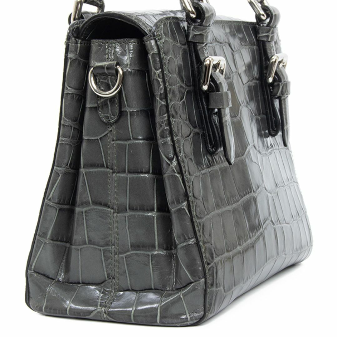 Giorgio Armani(ジョルジオアルマーニ)の【全額返金保証・送料無料】アルマーニの2wayハンドバッグ・正規品・美品・グレー レディースのバッグ(ハンドバッグ)の商品写真