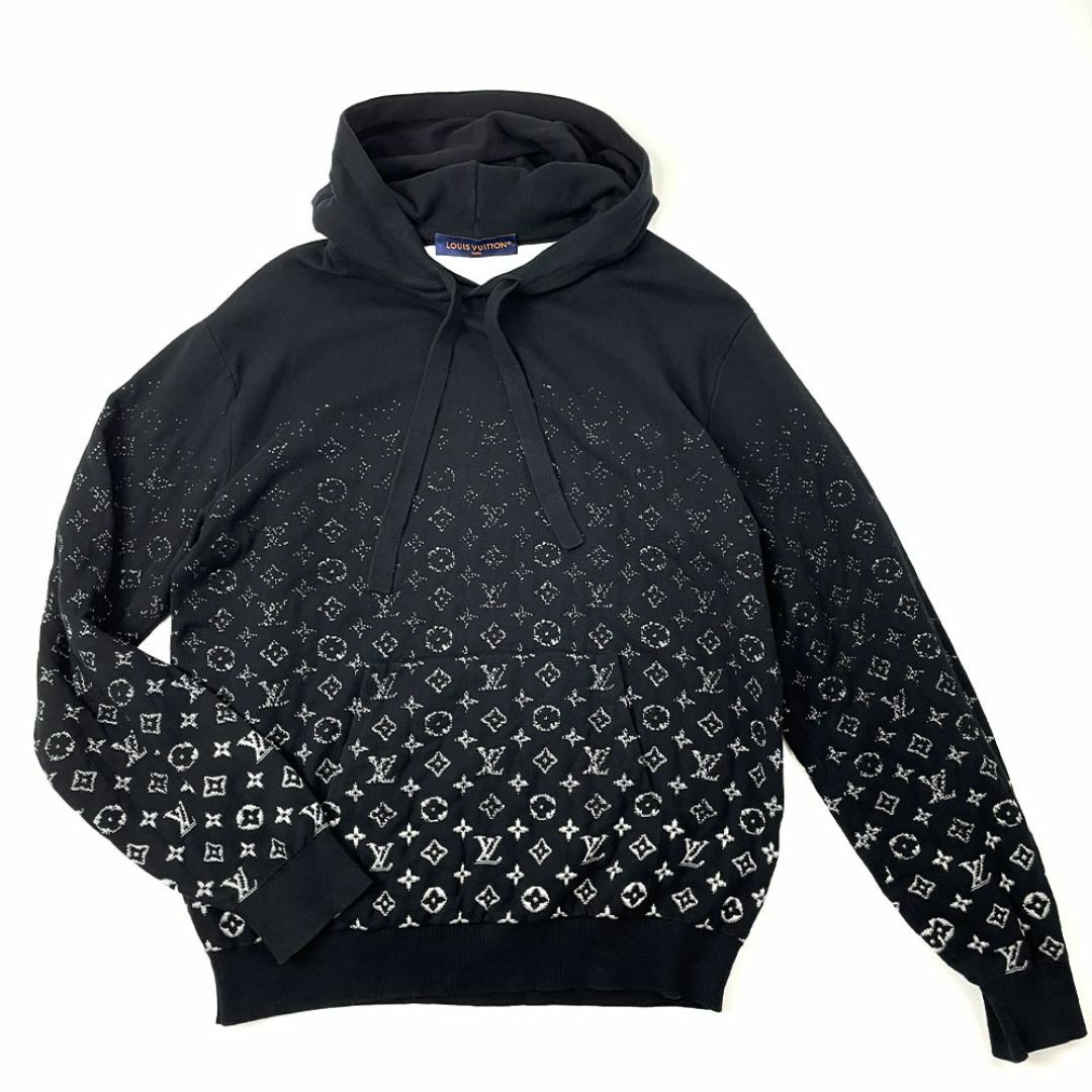 LOUIS VUITTON モノグラム グラディエント 総柄 パーカー 黒 XL LOUIS VUITTON モノグラム グラディエント 総柄 パーカー 黒 XL
