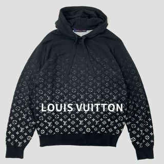 ルイヴィトン(LOUIS VUITTON)のLOUIS VUITTON モノグラム グラディエント 総柄 パーカー 黒 XL(パーカー)