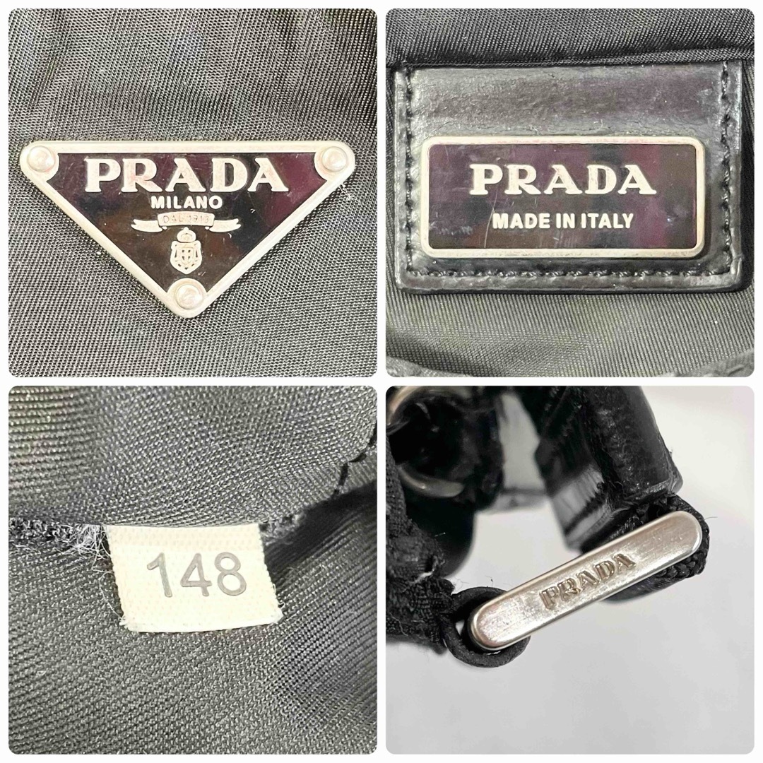 PRADA(プラダ)の美品 正規品 カード付 プラダ ナイロン ショルダーバッグ 三角ロゴ サコッシュ レディースのバッグ(ショルダーバッグ)の商品写真