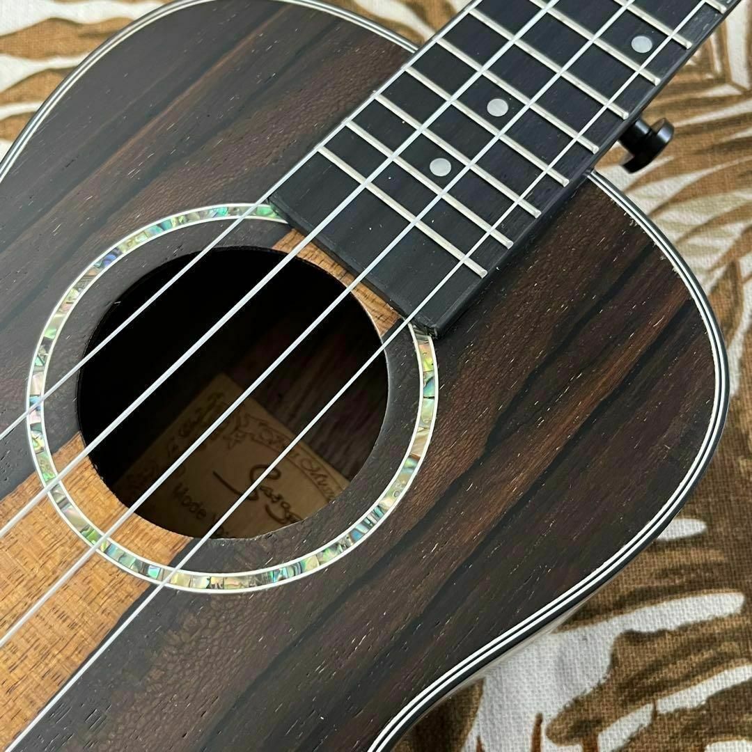 【Smijer】黒檀材とシャム柿のエレキ・コンサートウクレレ【ukulele】 楽器のウクレレ(コンサートウクレレ)の商品写真