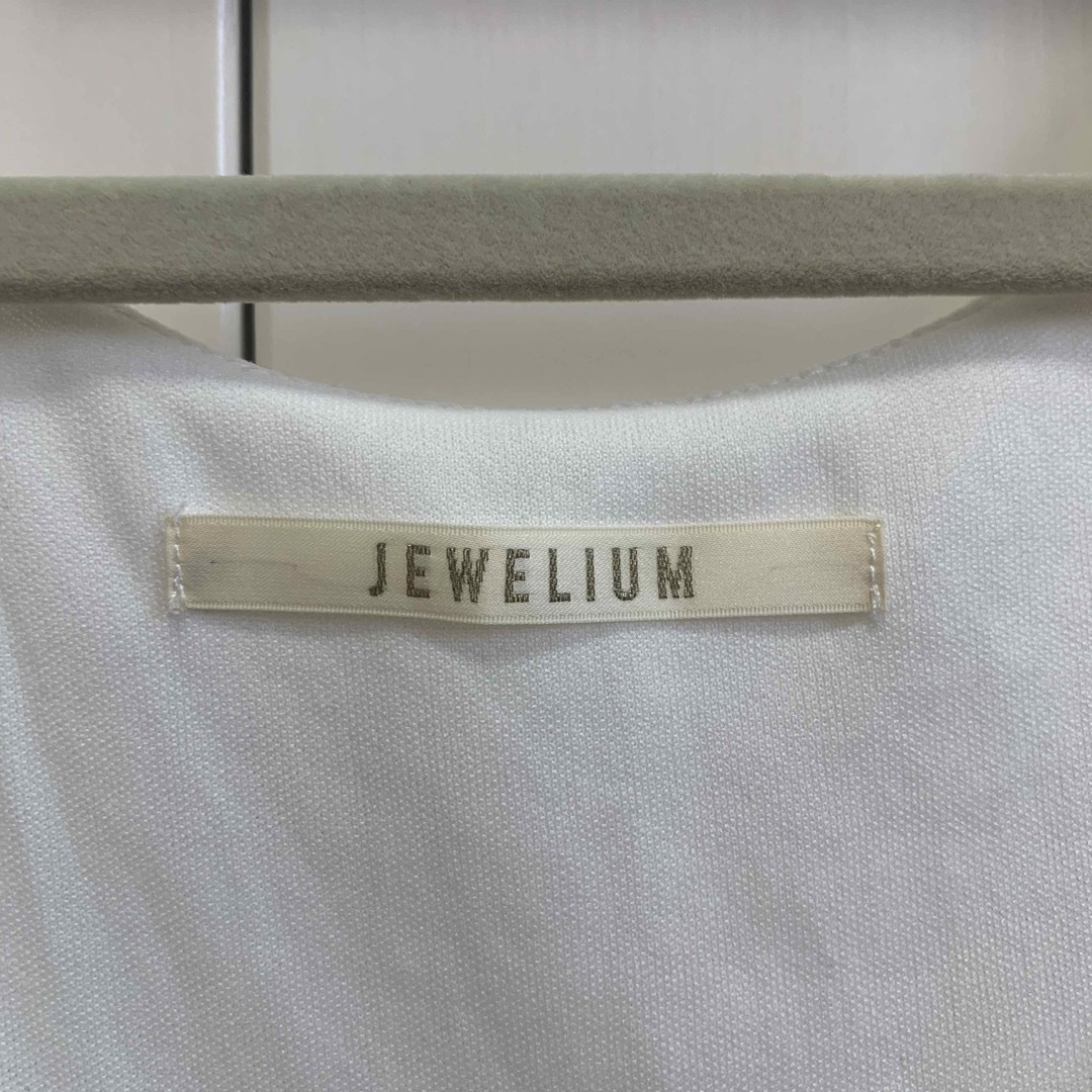 JEWELIUM(ジュエリウム)のチュールワンピース　ホワイト(裏地あり) レディースのワンピース(ミニワンピース)の商品写真