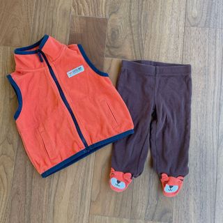 カーターズ Carters きつねのベスト　足つきパンツ　サイズ60  70(パンツ)