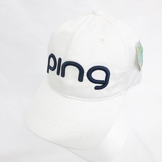 アザー(other)のピン PING ゴルフ 帽子 キャップ ロゴ 刺しゅう 白 ホワイト 紺(ウエア)