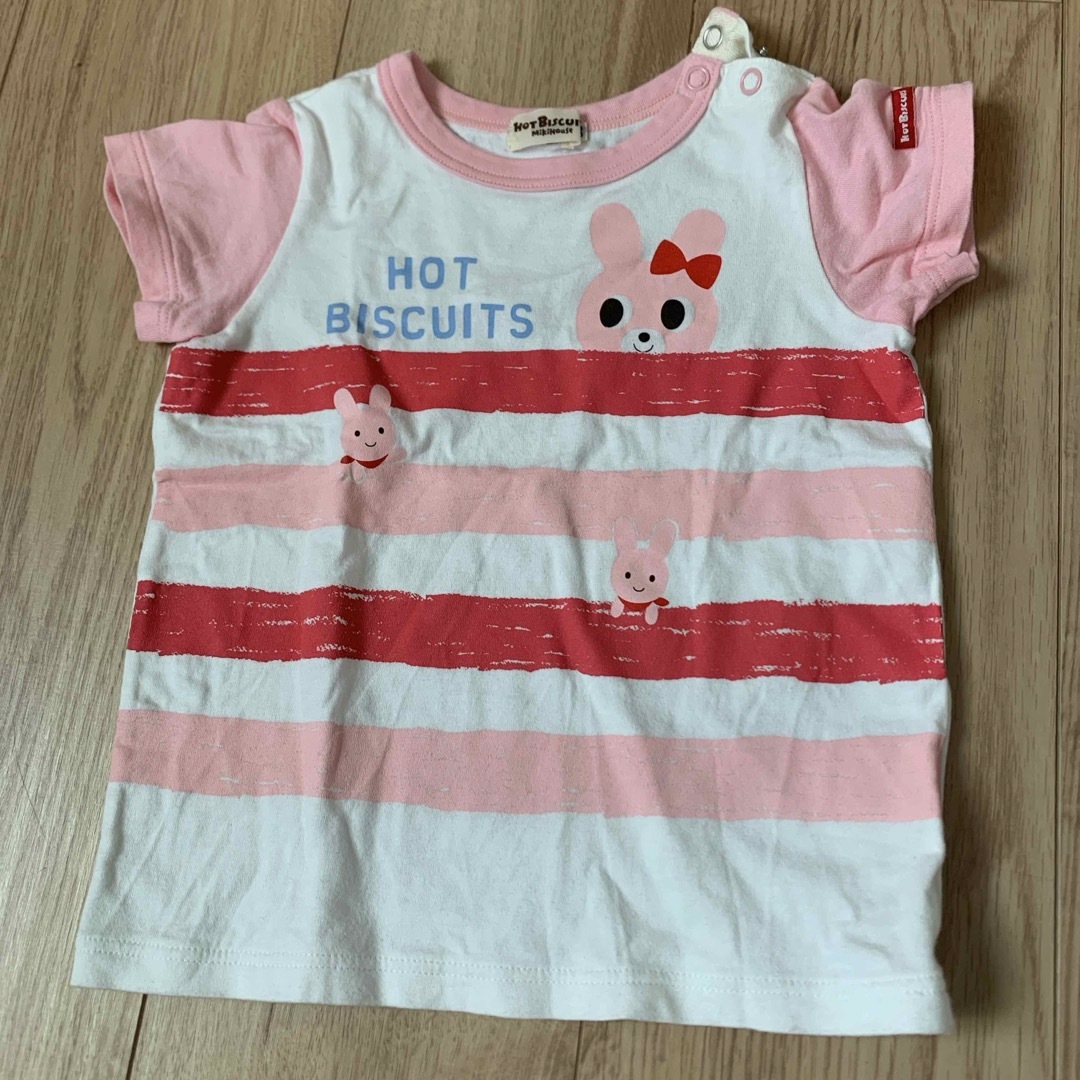 HOT BISCUITS(ホットビスケッツ)のTシャツ　90サイズ　4枚セット キッズ/ベビー/マタニティのキッズ服女の子用(90cm~)(Tシャツ/カットソー)の商品写真