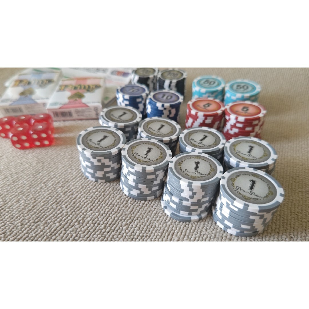 【チップ160枚】 ポーカーセット チップセット 【プライムポーカー】 エンタメ/ホビーのテーブルゲーム/ホビー(トランプ/UNO)の商品写真