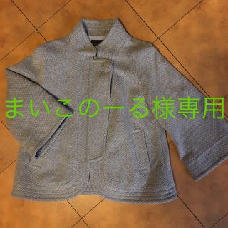 スローブイエナ(SLOBE IENA)の美品 アンゴラ混 Aラインコートグレー(テーラードジャケット)