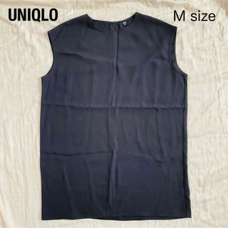 ユニクロ(UNIQLO)のユニクロ ノースリーブ タンクトップ 黒 M レディース(タンクトップ)